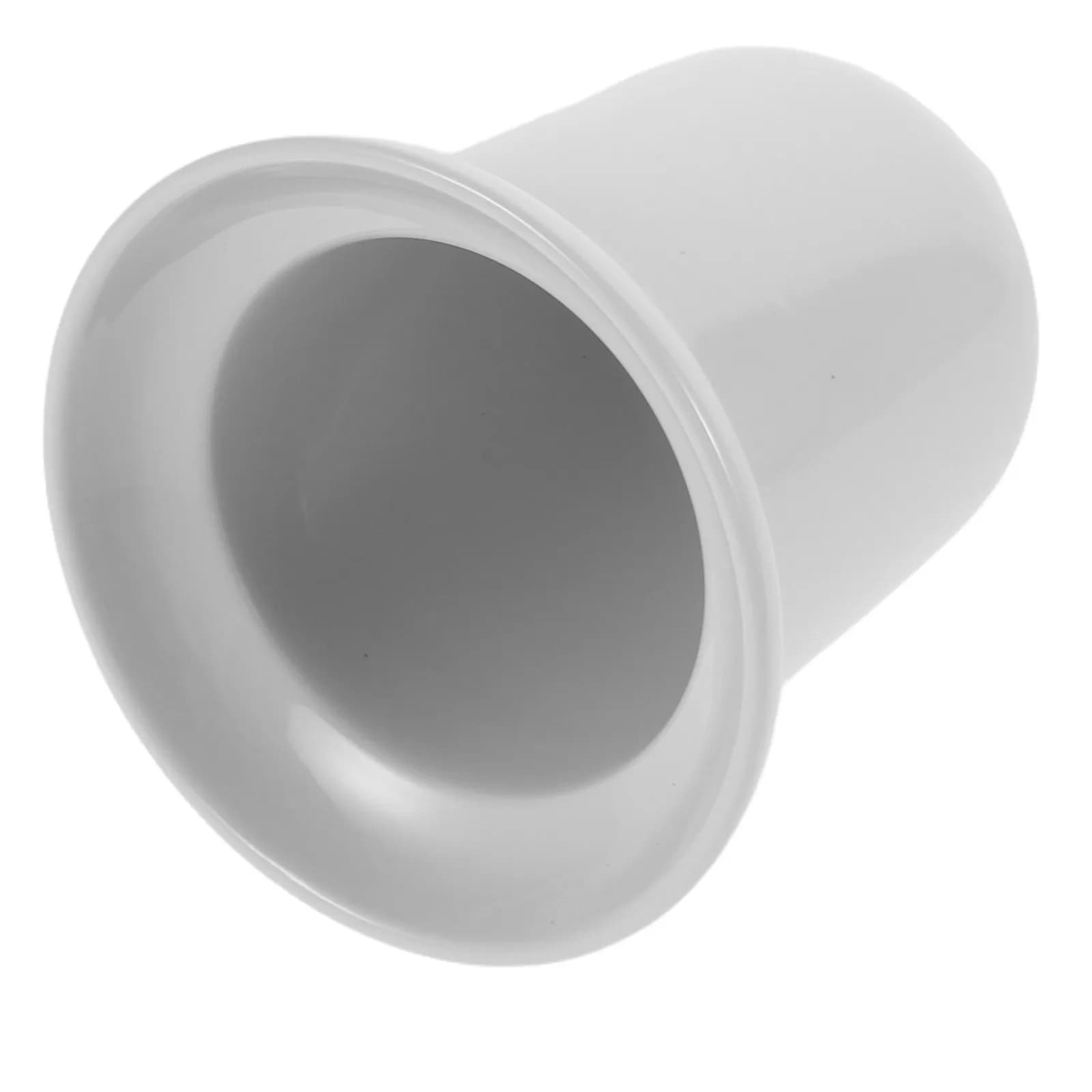 Ceramic Toilet Brush Holder White Porcelain Toilet Brush Cup Compact Space Saving Design for Small Bathrooms Elegant Bathroom