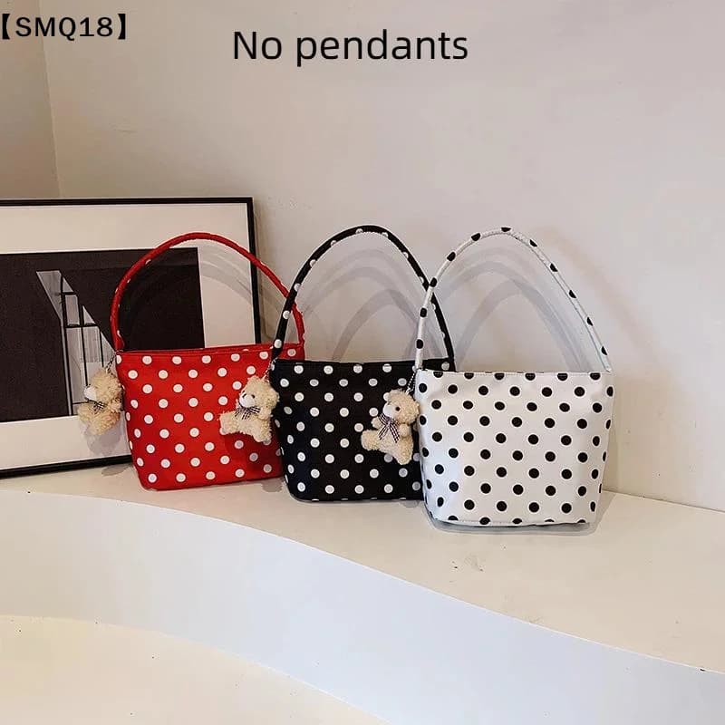 Oxford Cloth Shoulder Bag Polka Dot Large Capacity Tote Bag Lightweight Multi-color Handbag Women's Gift【SMQ】