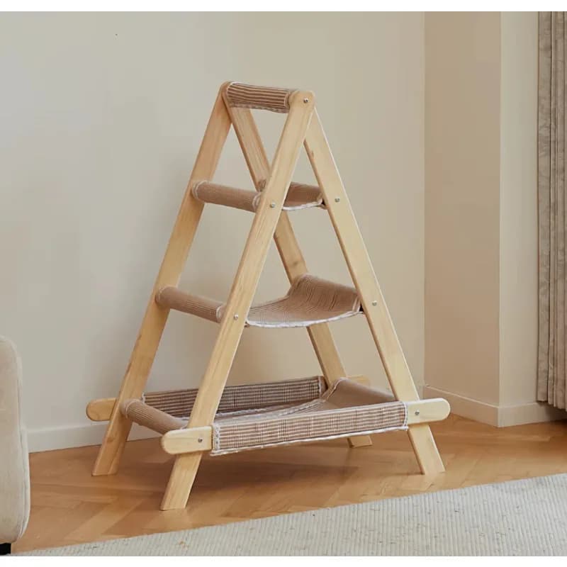 Moderno Lussuoso e Grazioso Tiragraffi per Gatti in Legno con Letto, Tiragraffi in Sisal e Amaca per Gatti - Facile da Montare, Pronto per Halloween, per Arrampicarsi