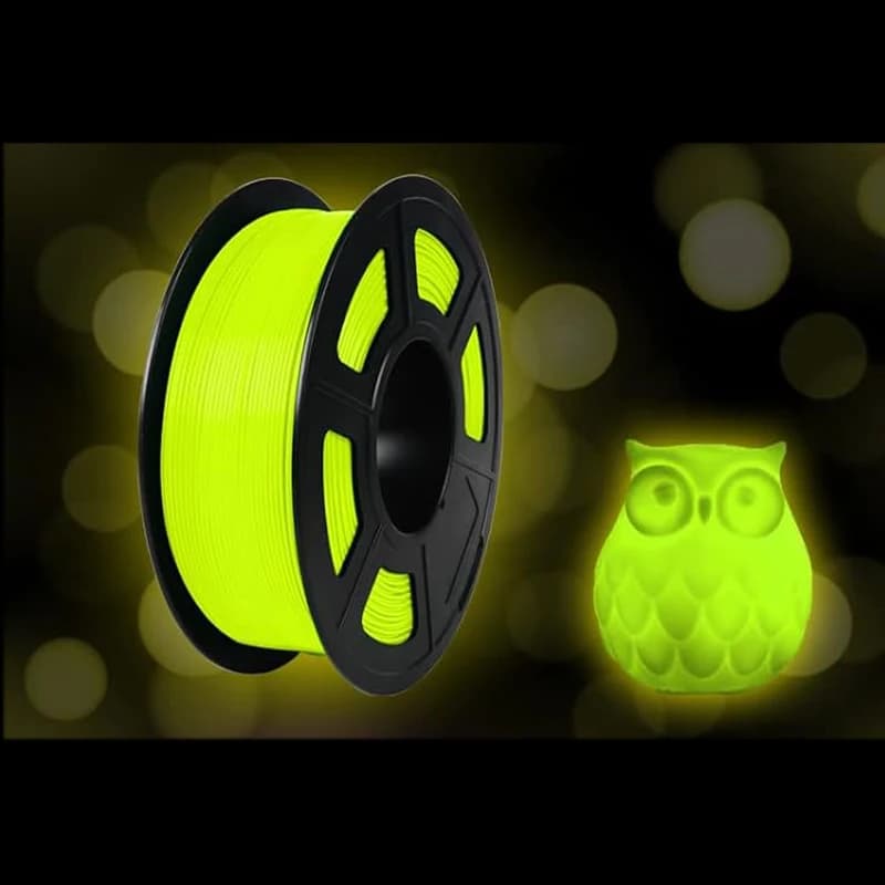 Filament PLA for 3D Printer Fluorescent at Buio, 1.75mm, Dimensional Accuracy +/- 0.03mm, Yellow, 250g