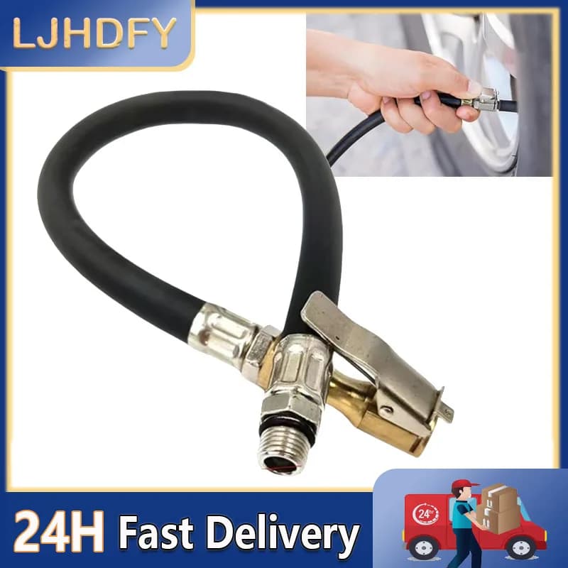 Gonfiatore per pneumatici auto con manometro e connettore flessibile per gonfiaggio rapido di pneumatici per auto