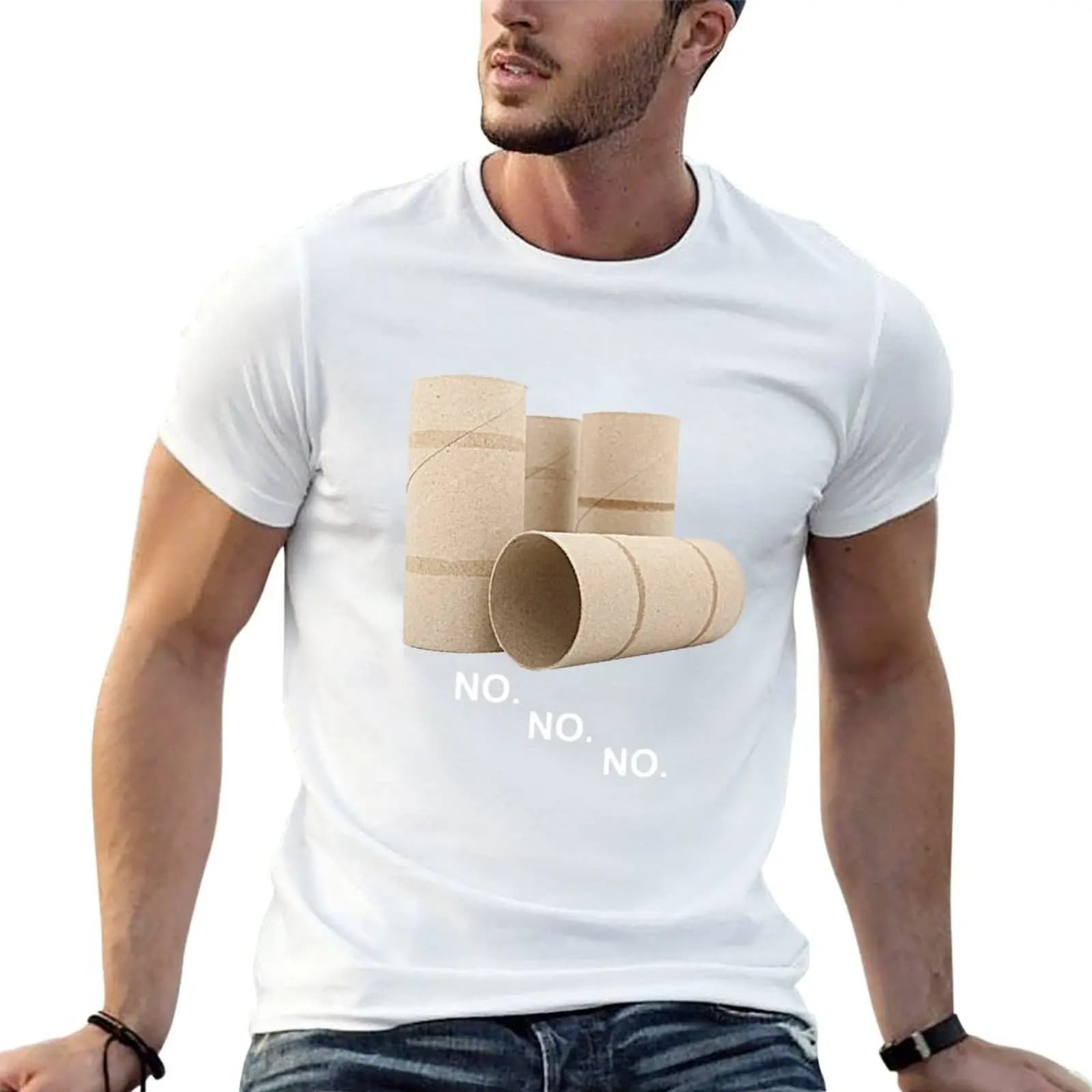 Toilet Paper Shortage Empty Toilet Paper Rolls T-Shirt blue lock sublime men clothing