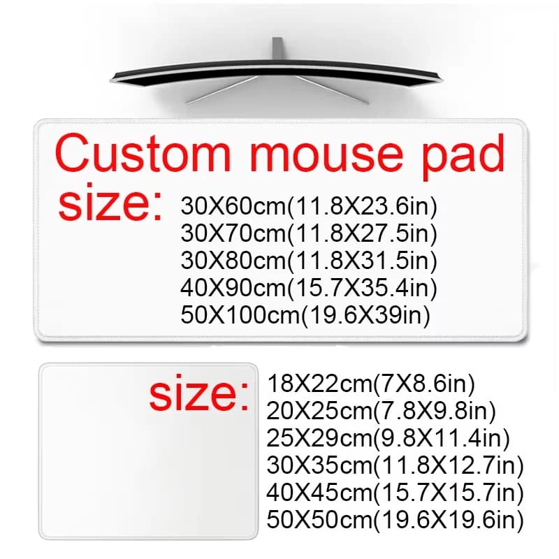 Diy Large Playmat Custom Mouse Pad Print Gaming Customized Mat Card Cards Mousepad XXL Size Gamer Office Mousepad With lock edge