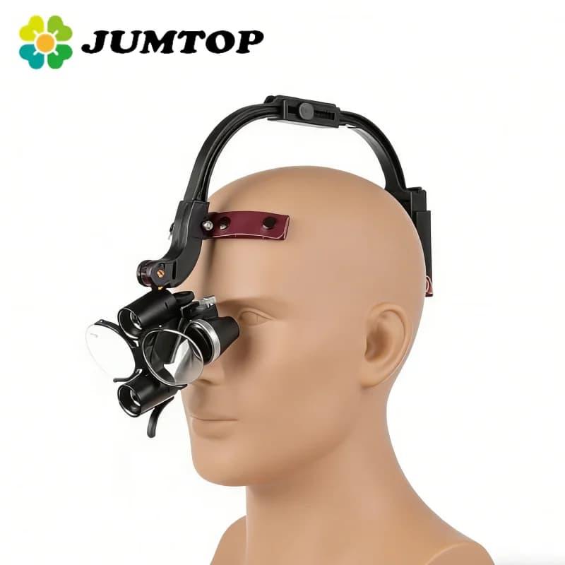 Lente d'Ingrandimento Chirurgica Binoculare JUMTOP 2.5x/3.5x con Faro LED, Loupe Medica da Testa