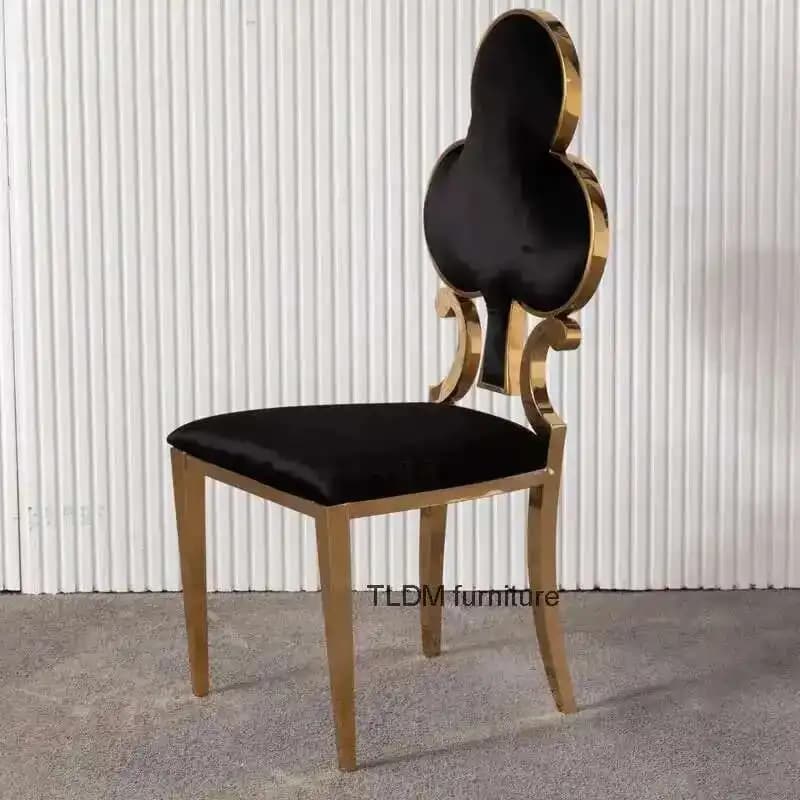 Nordic Design Flannel Dining Chair Modern and Minimalist Dining Chair with Soft Cushion Poker Dining Chair Home Furniture Custom Dining Chair C