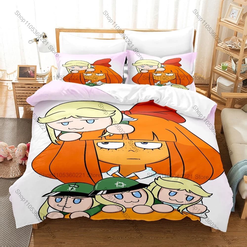 New Ongezellig Mymy & Yana Character Duvet Cover Set 1 Duvet Cover + 2 Pillowcases Trend Cute Cartoon Bed Linens Gift