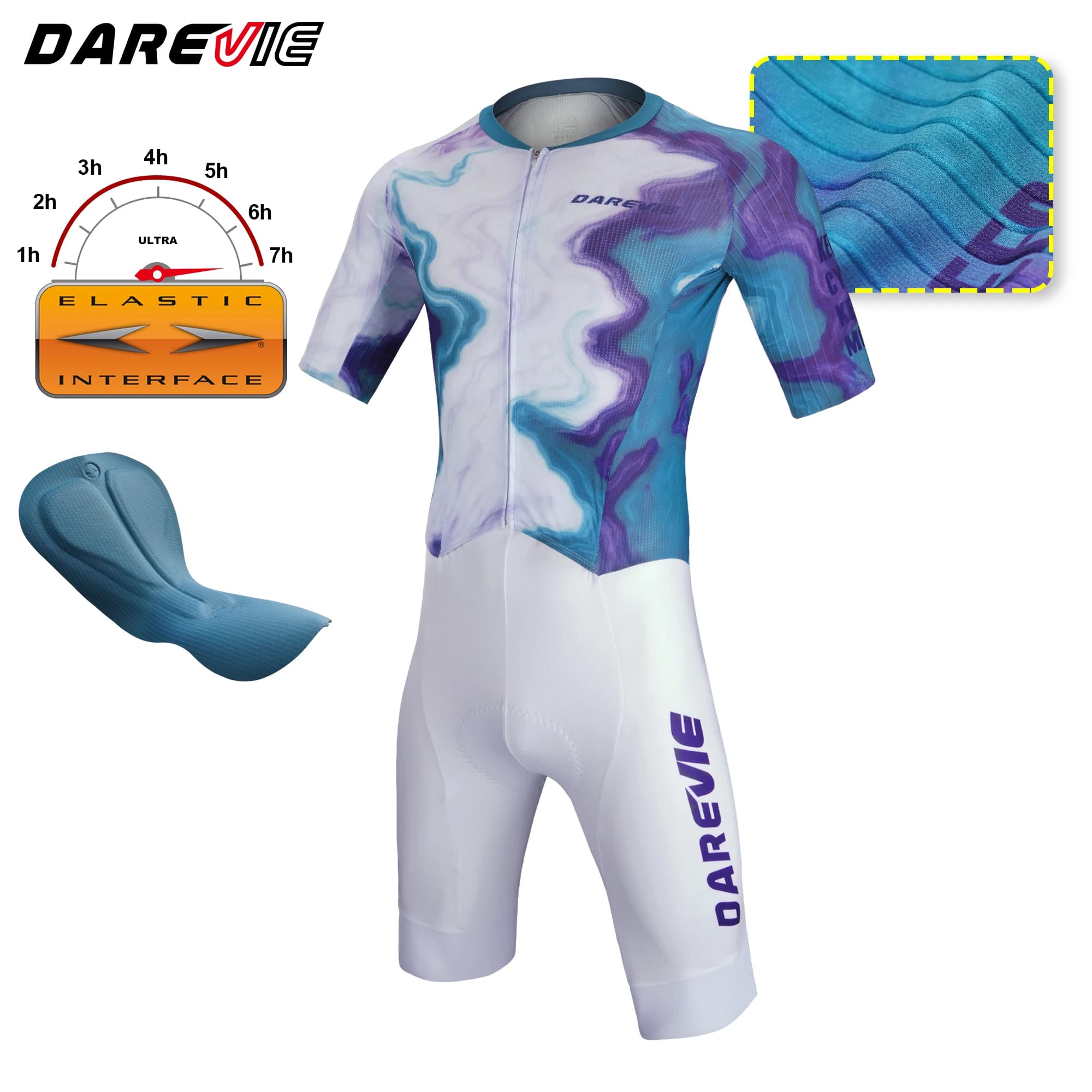 DAREVIE Man Cycling Set Aero High Speed Anti UV Top Level Man Cycling Maillot Quick Dry Moisture Wicking Cycling Jersey Man