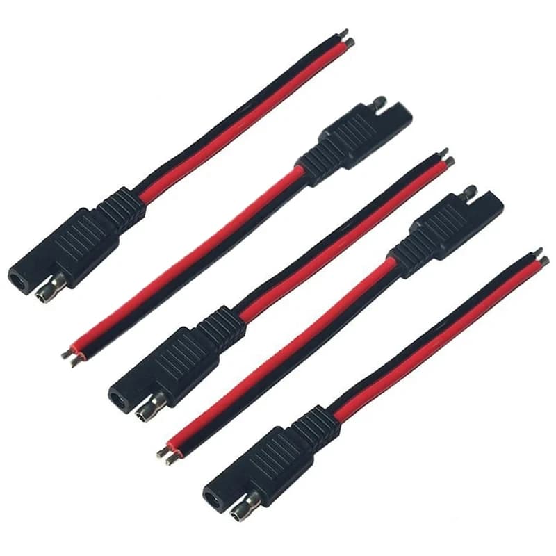 5PCS 15CM SAE 2 Pin Connettore rapido Spina di disconnessione 14AWG SAE Cavo di prolunga Cablaggio per connettore del pannello solare del motociclo