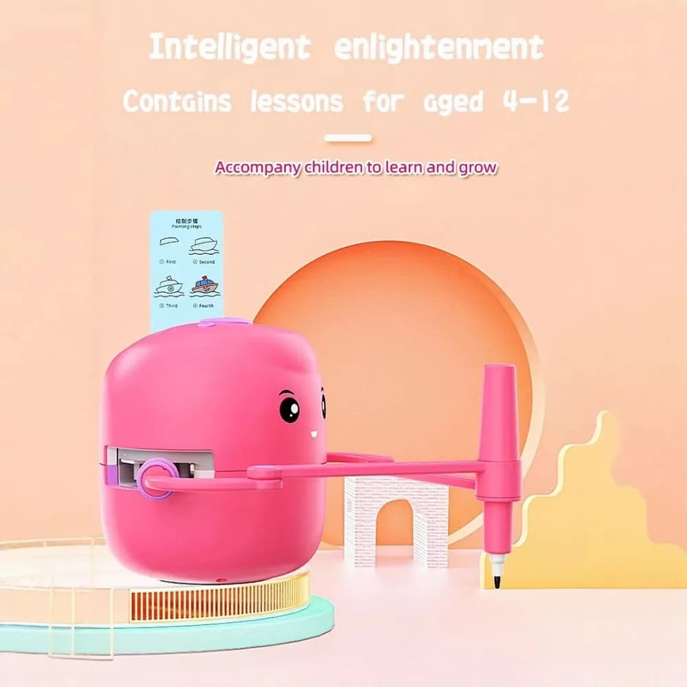 Robot da disegno per bambini Robot da disegno educativo interattivo Interazione vocale Giocattolo per l'apprendimento del disegno Montessori Regali per bambini