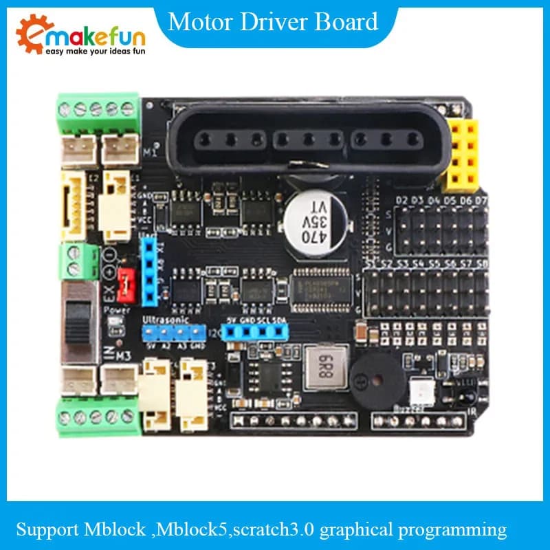 Emakefun Motor Driver Board Compatible with Arduino R3 Four-way Motor PS2 Control Smart Car Robot Arm with Mblock programming