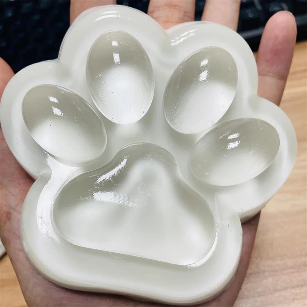 Fatti a mano Grande Zampa di Gatto Taba Squishy Giocattoli Trasparente Fufu Squishy Sensoriale Agitarsi Giocattoli Per Bambini Per Adulti Ansia Rilassamento Spremere Regalo