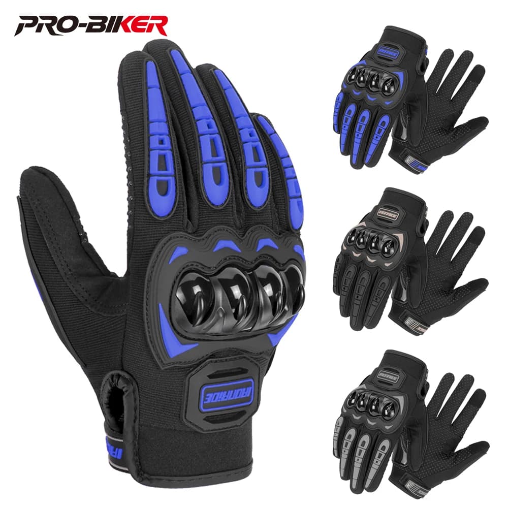 Guanti da moto estivi Guanti da motocross traspiranti Guanti da equitazione per moto da esterno antiscivolo Guanti touch screen con dita intere M-2XL