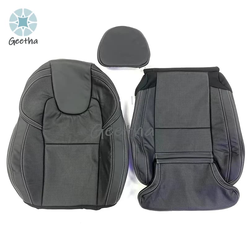 Per accessori interni per Volvo Xc90 Xc70 Xc60xc40 V90 V70 V60 S90s60s80 Copertura in pelle per seggiolino auto in fibra grigia