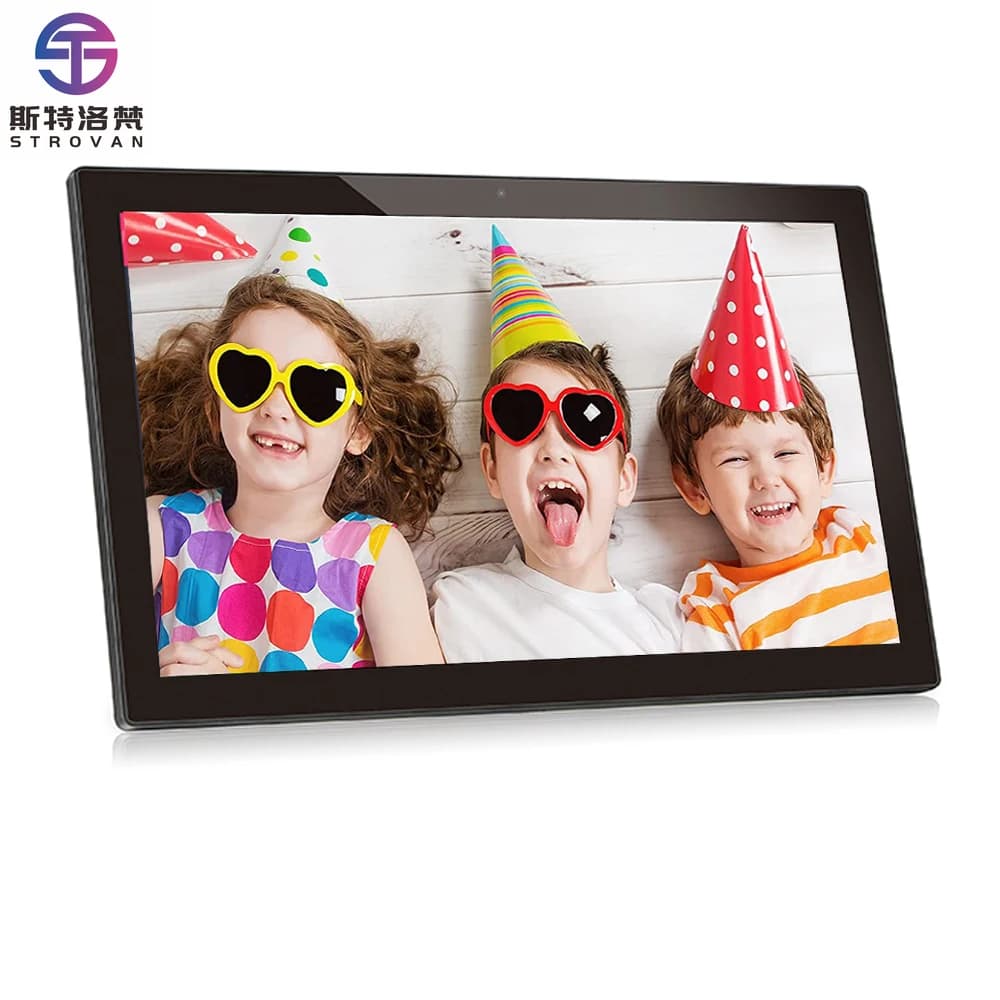 Display per immagini IPS Full HD ad alta risoluzione Previsione dell'immagine con rotazione automatica Cornice per foto digitale LCD intelligente da 18,5 pollici per la decorazione domestica