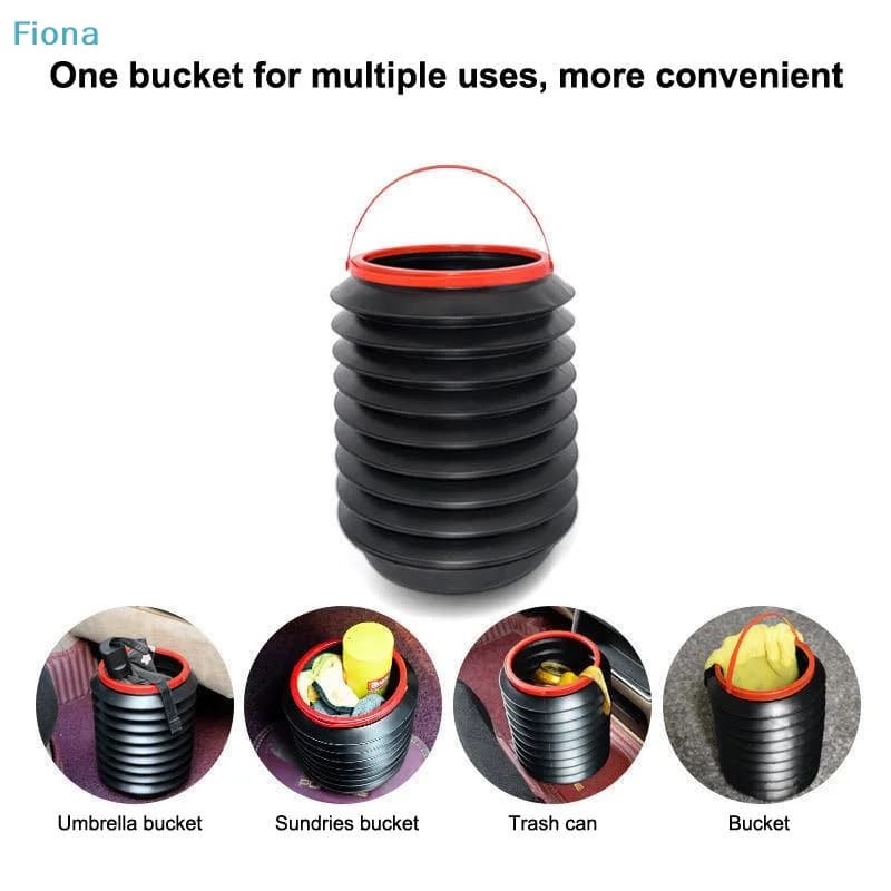 ☭4L Foldable Car Multifunctional Telescopic Waste Bins Storage Bucket With Lid Portable Trash Can Household Kitchen Car Supplies