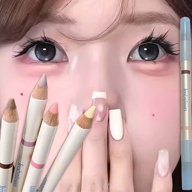 Matita Illuminante Aegyo Sal Impermeabile Naturale a Doppia Punta, Illuminante Sottociglia e Ombretto Contorno Occhi