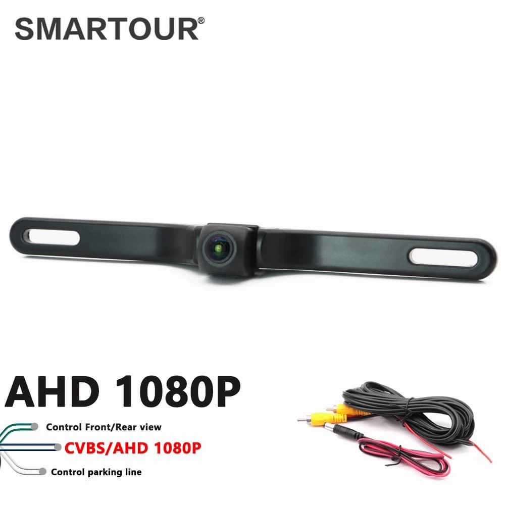 Telecamera posteriore per auto 4K 1080P con visione notturna CCD, impermeabile, con cornice per targa piccola, angolo di visione di 180 gradi, AHD, per retromarcia.