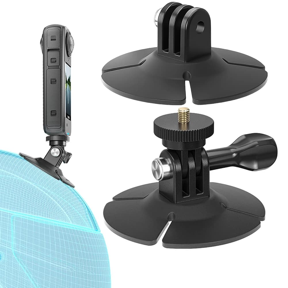 Wall Mounting Kit Flexible for Action Camera, Base for Helmet with Screw Adapter 1/4, Fixed Support Sticker for GoPro/Insta360/DJI