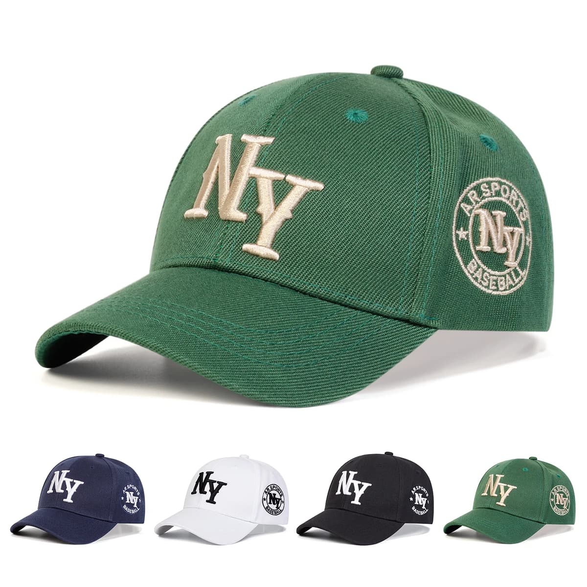 Embroidered baseball caps AR SPORT side for kids Adjustable casual hats for outdoors spring autumn Sun protection hat for girl boy