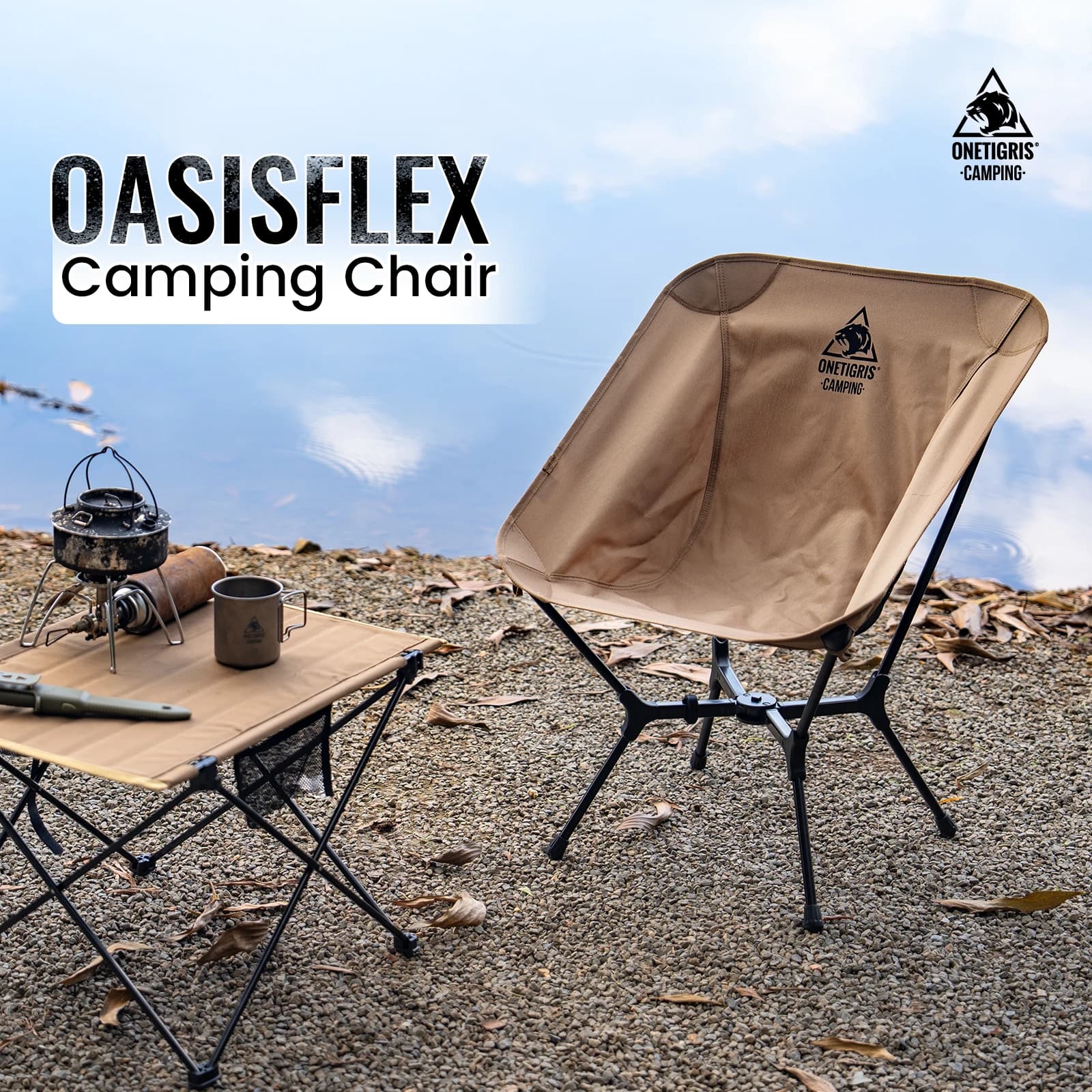 Sedia da Campeggio OneTigris OasisFlex, Ultraleggera e Pieghevole per Escursioni, Relax, Viaggi e Pesca