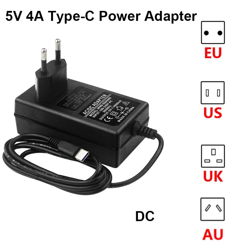 Jetson Nano 5V 4A power supply type C input cc 100-240V power adapter CE plug use USB charger for NVIDIA Jetson Nano 2GB
