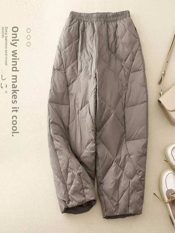 Pantaloni Larghi in Cotone Caldo Stile Giapponese, Pantaloni a Gamba Larga a Nove Punti, Pantaloni Termici Invernali, Jeans in Cotone alla Moda per Donna