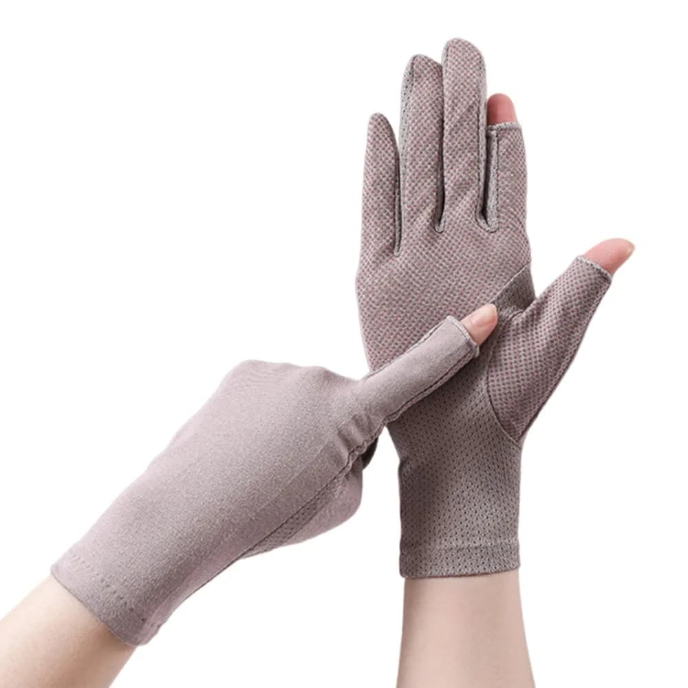 Guanti estivi alla moda per protezione solare, guanti traspiranti con protezione UV, guanti sottili antiscivolo per ciclismo e guida, corsa
