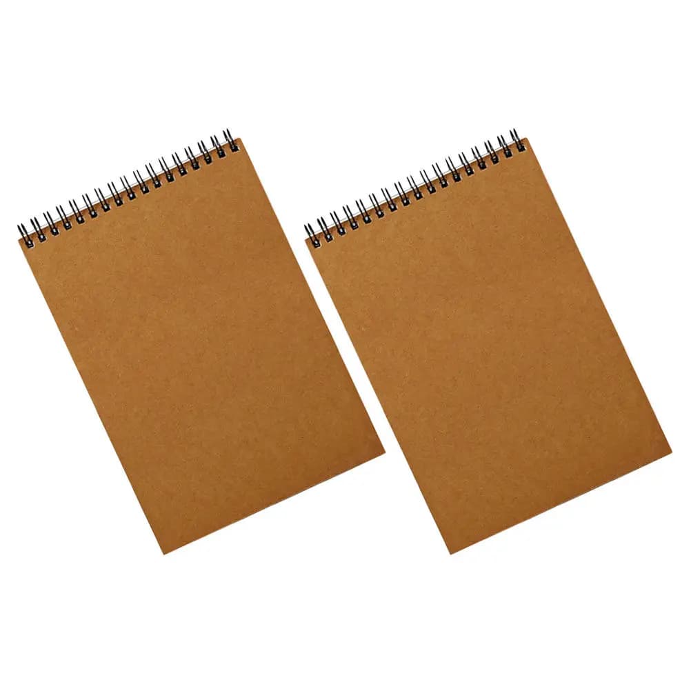 2Pcs Sketch Book Simple Spiral A5 Notebooks for Painting Drawing Writing Travel Notepads Graffiti Paper for Students Diary