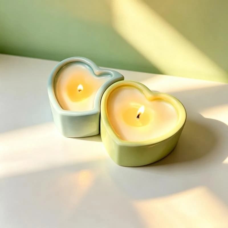 Stampi in Silicone a Forma di Cuore per Vasi Portacandele, Mini Vasi per Piante Succulente, Contenitori in Gesso, Decorazioni per la Casa
