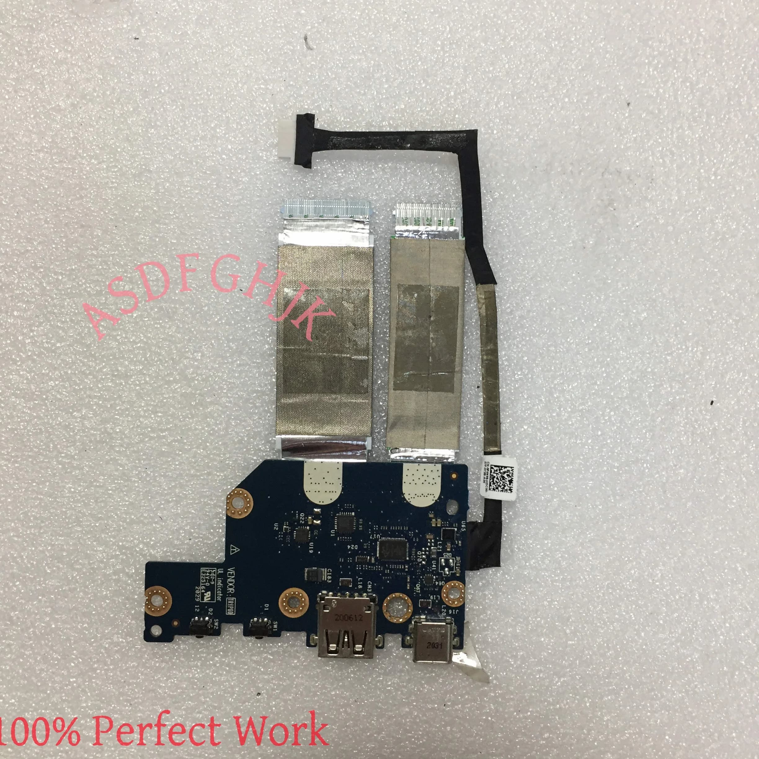 Per laptop Dell Chromebook 3100 2 in 1, sostituire la scheda USB 0RJ2NM LS-G851P con cavo, funzionamento perfetto al 100%
