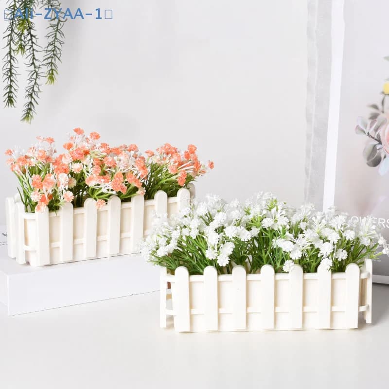 【ZYAA-1】1/2Pcs Flower Pot Fence Plant Basket Container Planter Flower Arrangement Home Garden Wedding Decoration