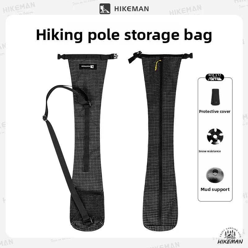 Waterproof Bag with Trekking Stick Shoulder, Stroller Stick Holder, Durable Organizer
