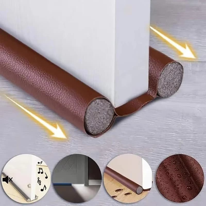 2Pcs Flexible Cuttable Door Draft Stopper Waterproof Dust Noise Insulation Weather Stripping Door Bottom Seal Strip Tape