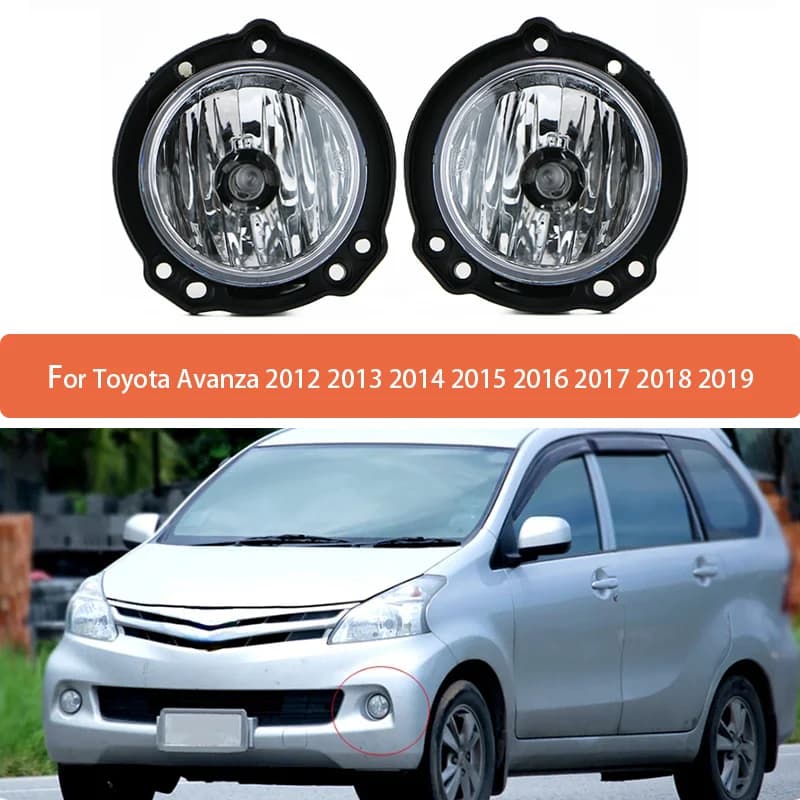 Auforalter Fendinebbia Left Right for Toyota Advanced 2012 2013 2014 2015 2016 2017 2018 2019 Front bumper Fendinebbia Lampadina Transparent lens