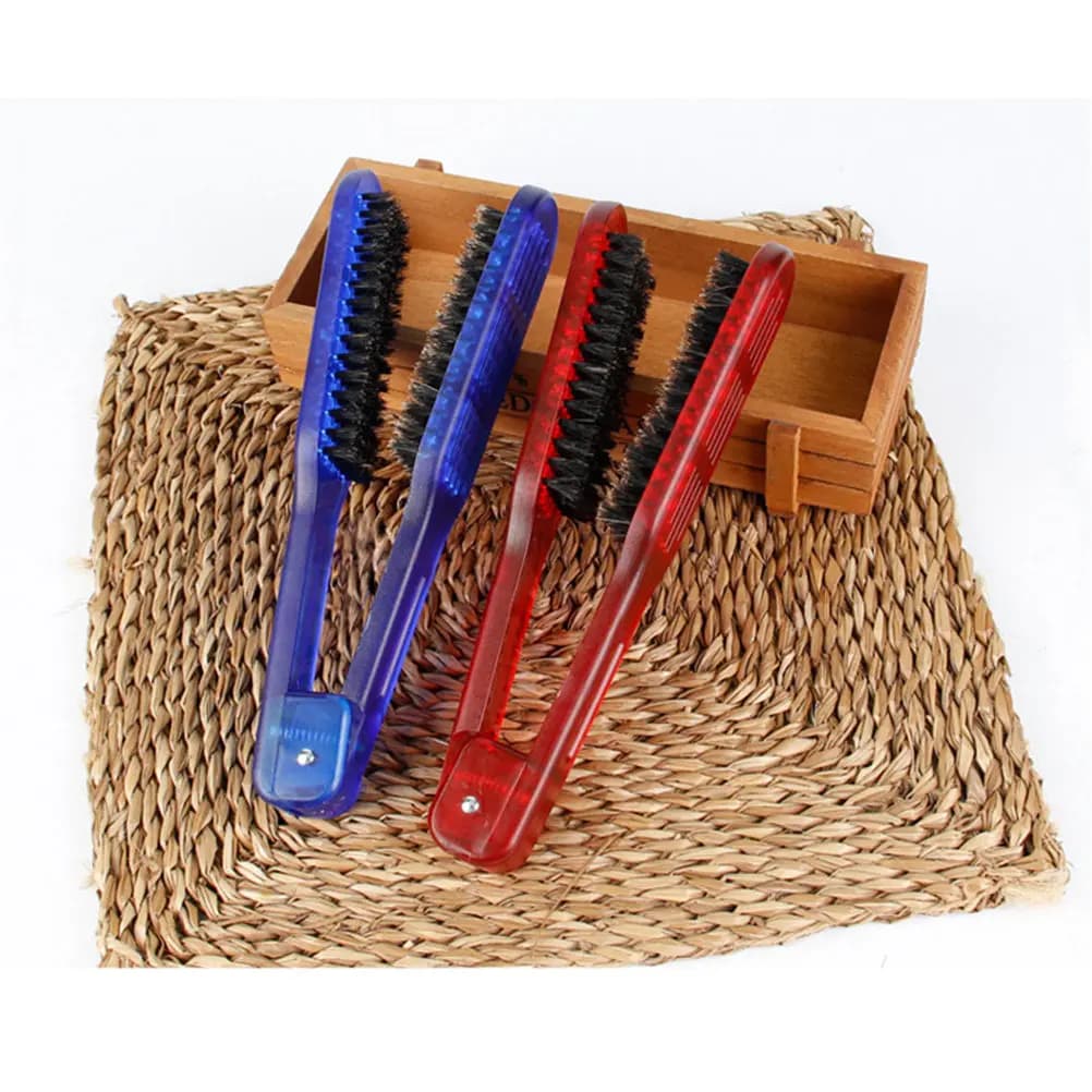 Pettine Lisciante per Capelli da Donna, Spazzola a Doppia Faccia con Setole di Cinghiale Rosse, Strumento di Styling Resistente alle Alte Temperature, Antistatico
