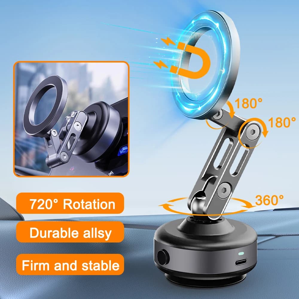 Magnetic Phone Holder X93 Magnetic Phone Holder for Folding Electric Suction Rotating For Kitchen Streaming Bracket For Car Navigation Gym