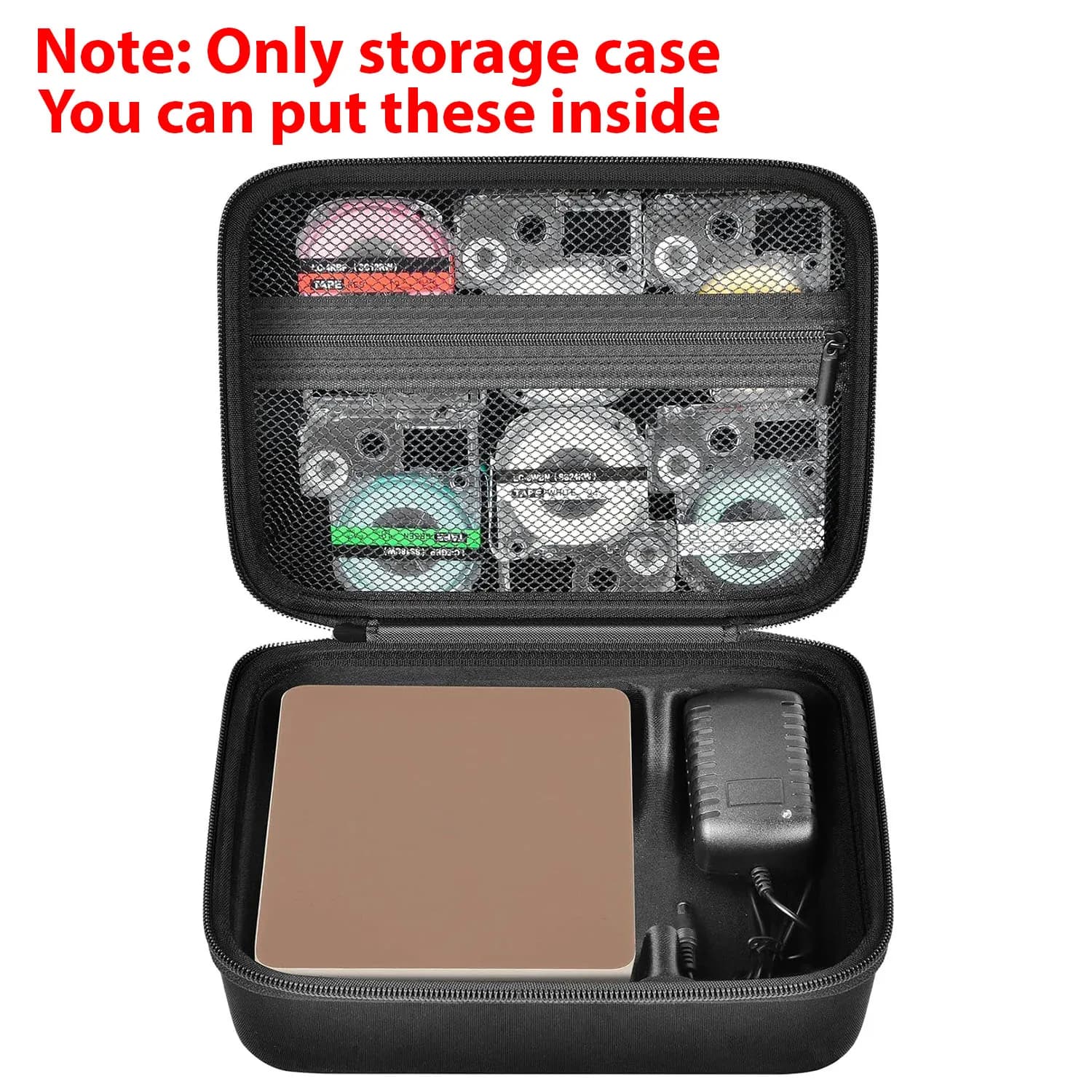 Storage Case Compatible with King Jim Label Printer-to Tepura PRO SR-MK1. Travel Carrying for AC Adapter Tepla PRO and Tape Cart