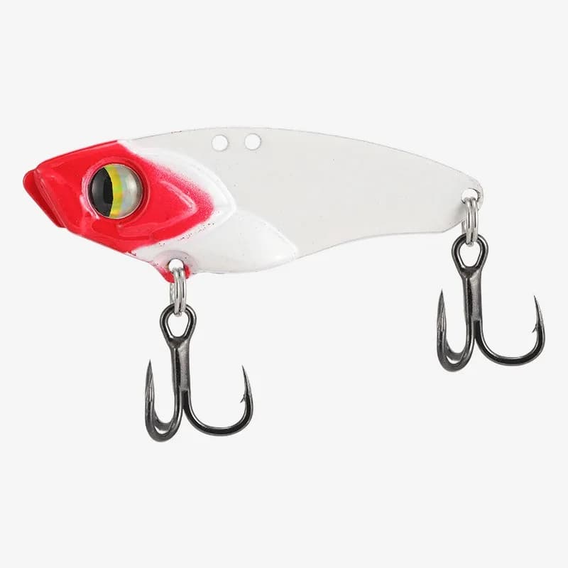 Metal VIB Fishing Lure Hard Vibration Blade Bait 3D Realistic Fish Eyes Double Treble Hooks Sinking Artificial Jig Lure