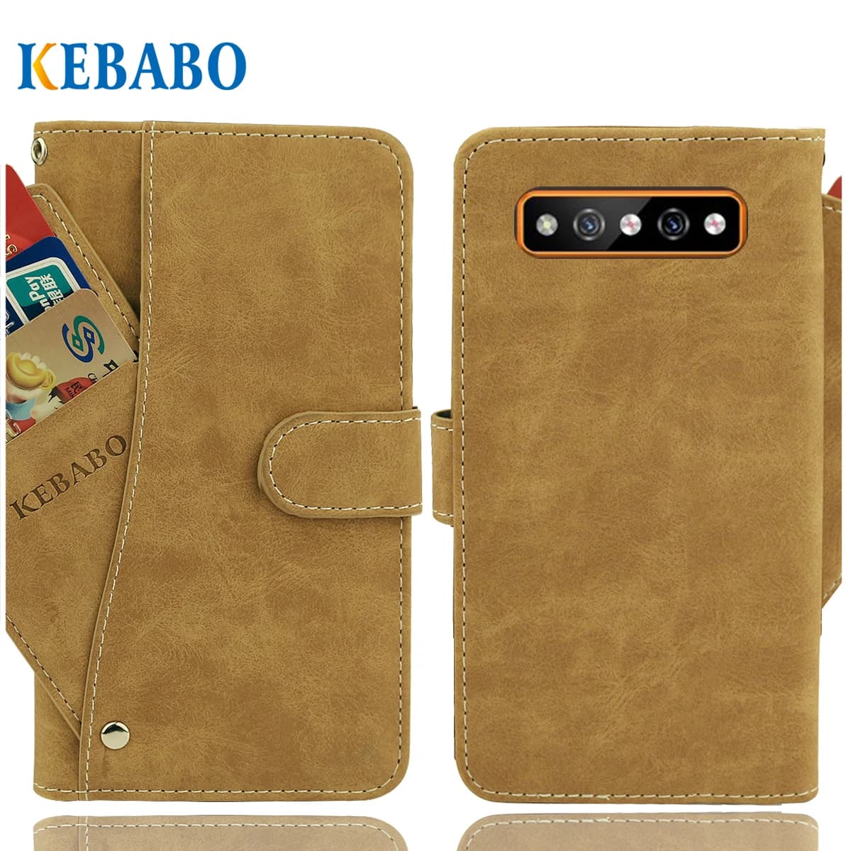 Vintage Leather Wallet Phonemax R4 Mini 4 Inch Case Slots for Luxury Cards Anti-slip Case Phone Protective Case Bags