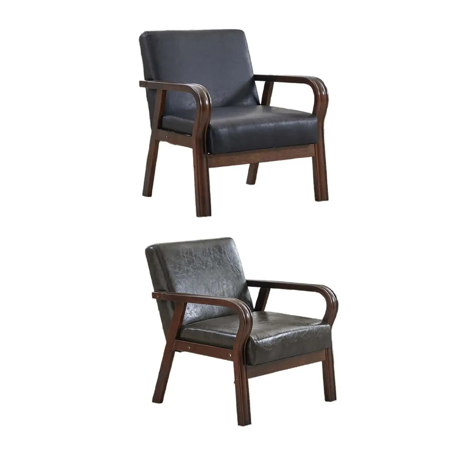 Poltrona Elegante con Schienale e Cuscino Morbido per Soggiorno, Balcone, Ufficio, Appartamento, Camera da Letto