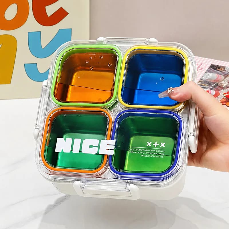 304 stainless steel divided lunch box - perfect for students and office workers - airtight, microwave-safe, and easy to heat