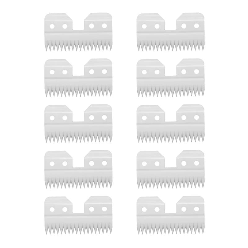 10 pz/lotto 18 Denti Bordo In Ceramica In Acciaio Rivestito Al Carbonio Pet Clipper Lama Per Toelettatura Del Cane Accessori Elettrici per Andis Wahl