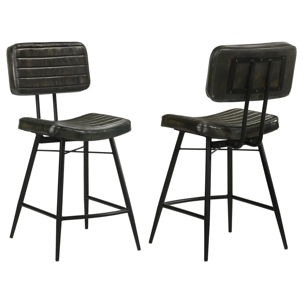 Sedie da pranzo con gambe in metallo imbottite e morbide (2 set) - Mobili per sala da pranzo