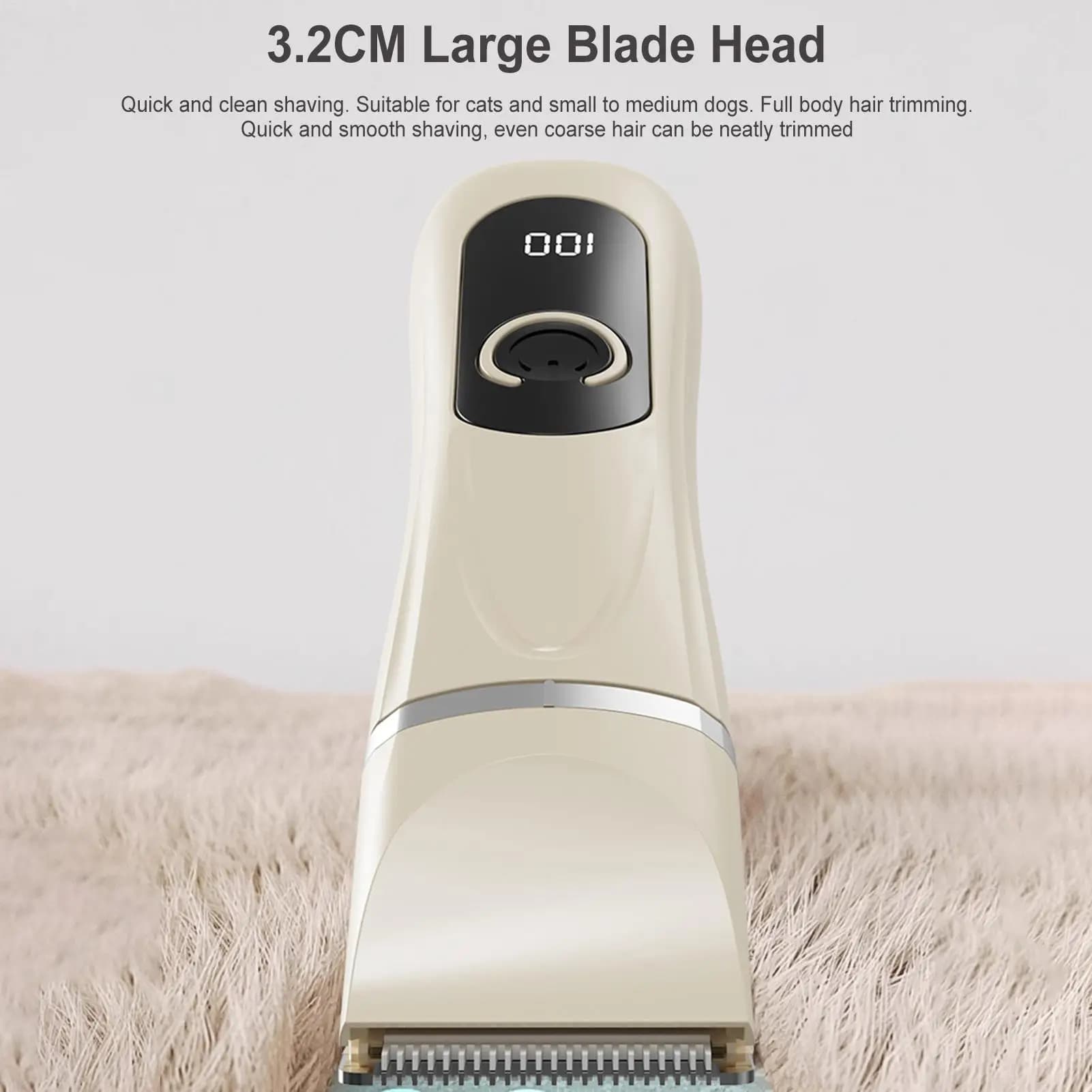 Kit Toelettatura Cani 4-in-1 Ricaricabile USB Rasoio Elettrico e Lima per Zampe di Cuccioli e Cani da Interno