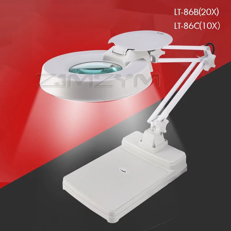 Lente d'Ingrandimento di Precisione HD da Tavolo 220V con Luce LED per Saldatura PCB, Schermo Telefono, Elettronica