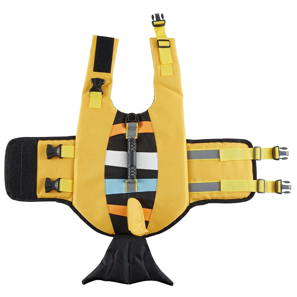 Giubbotto di salvataggio per cani Shark Pet, giubbotto regolabile riflettente con maniglia di salvataggio per cani, dispositivo per cani per nuoto, canottaggio, spiaggia