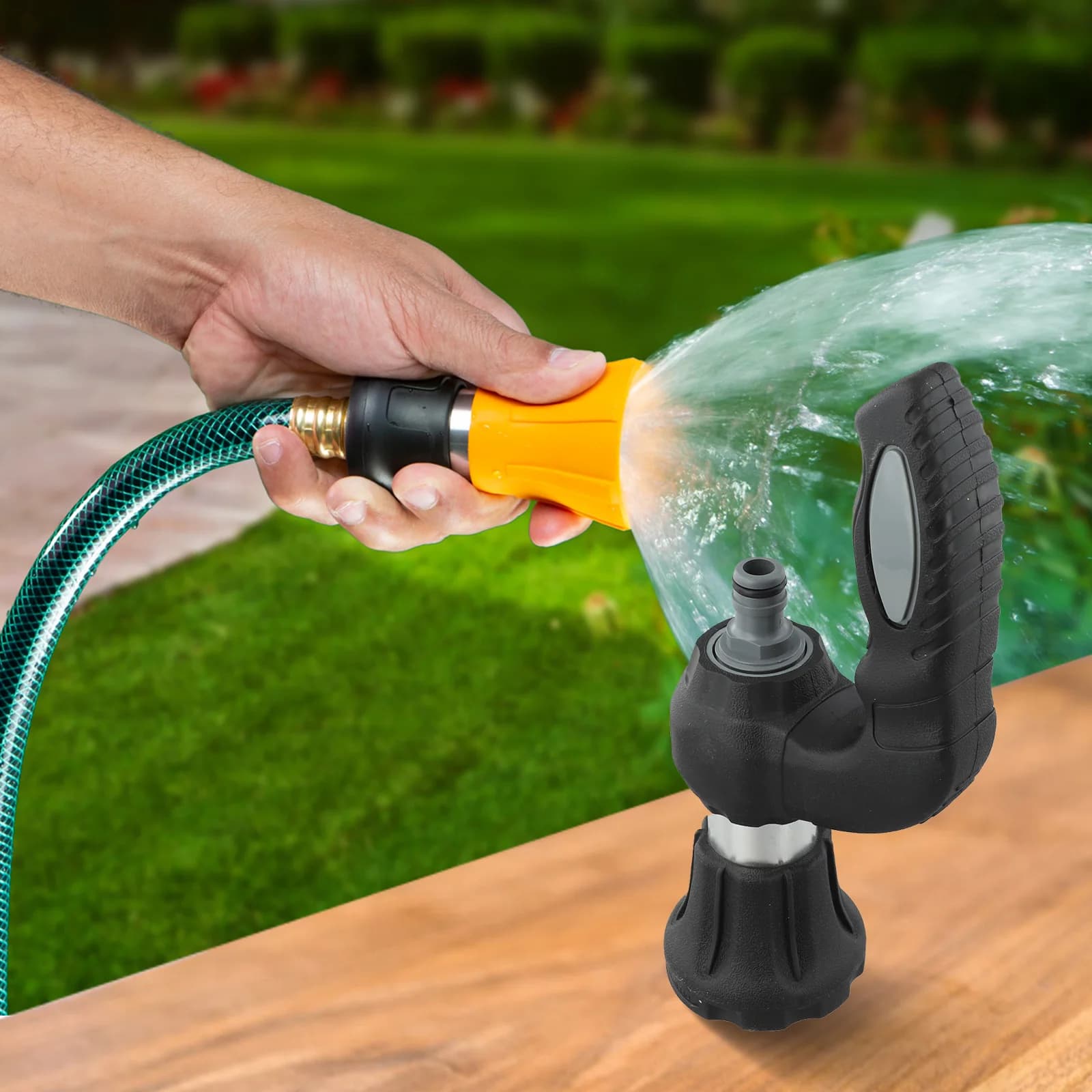 Attrezzi da Giardinaggio: Pistola Spray Regolabile Ergonomica, Multifunzionale con Getti Personalizzabili