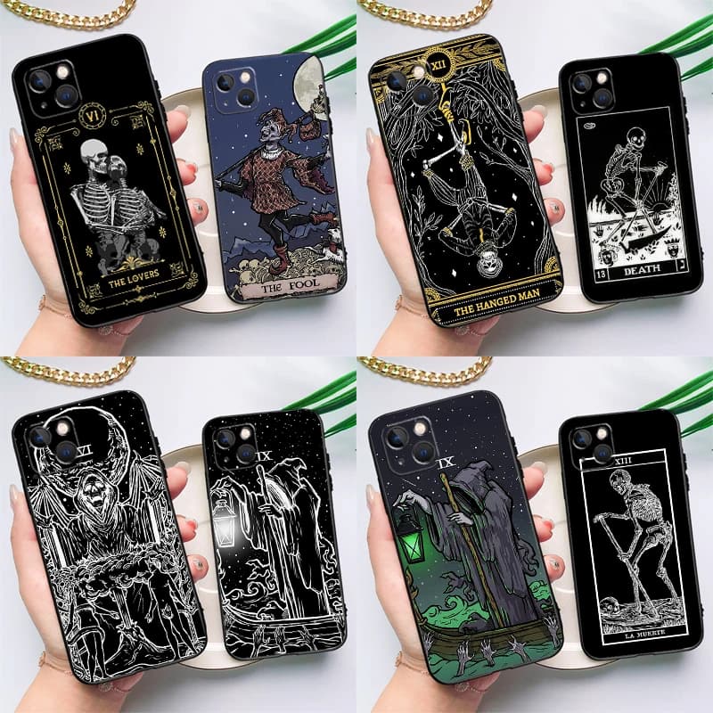 Custodia Grim Reaper The Hermit Tarot Card per Honor 200 400 Pro 50 70 90 X9a X9b X9c X9d X8b X8c Win Magic 8 Lite 5 6 7 Pro Coque