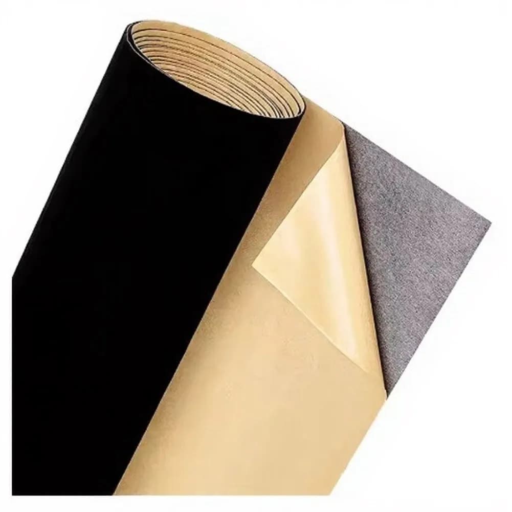 200 x 40 cm Black Velvet Wallpaper with Peel and Backing for Home Decor Craft Projects Window Frames Picture Backings