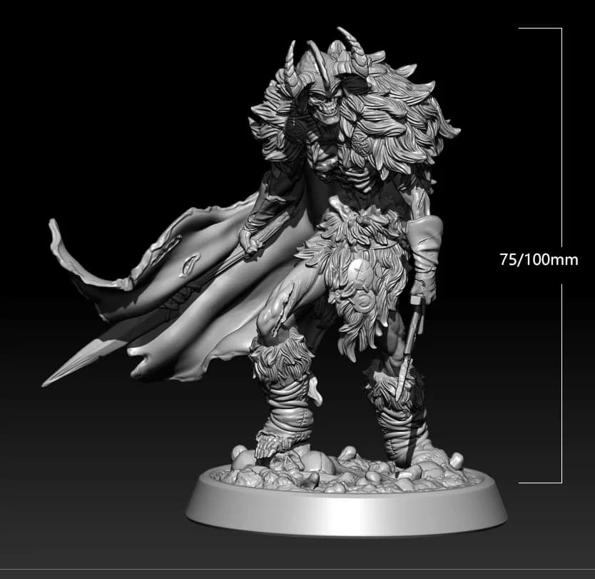 1/24 75mm 1/18 100mm Kit modello in resina Scheletro Vampiro Guerriero Figura Scultura Non verniciata Nessun colore RW-398